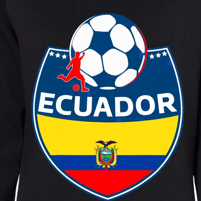 Ecuador Soccer Fans Jersey Ecuadorian Flag Football Lovers Womens California Wash Sweatshirt