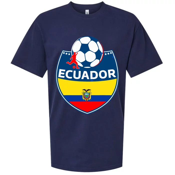 Ecuador Soccer Fans Jersey Ecuadorian Flag Football Lovers Sueded Cloud Jersey T-Shirt