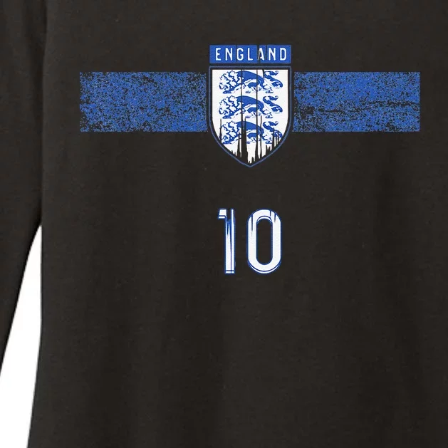 England Soccer Fans Jersey English Flag Football Lovers Womens CVC Long Sleeve Shirt