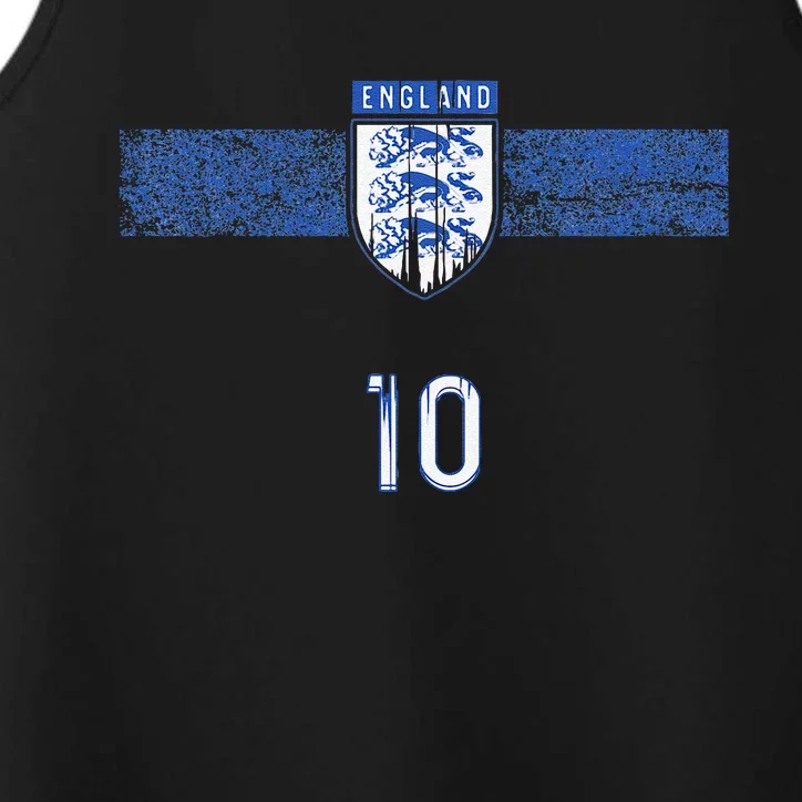 England Soccer Fans Jersey English Flag Football Lovers Performance Tank