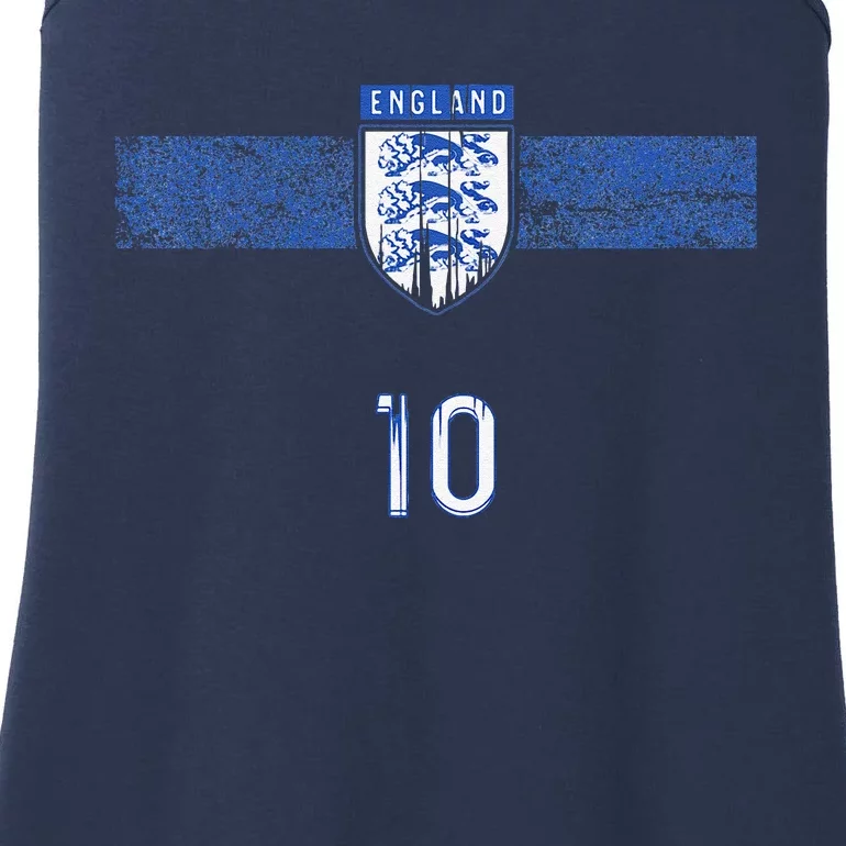 England Soccer Fans Jersey English Flag Football Lovers Ladies Essential Tank