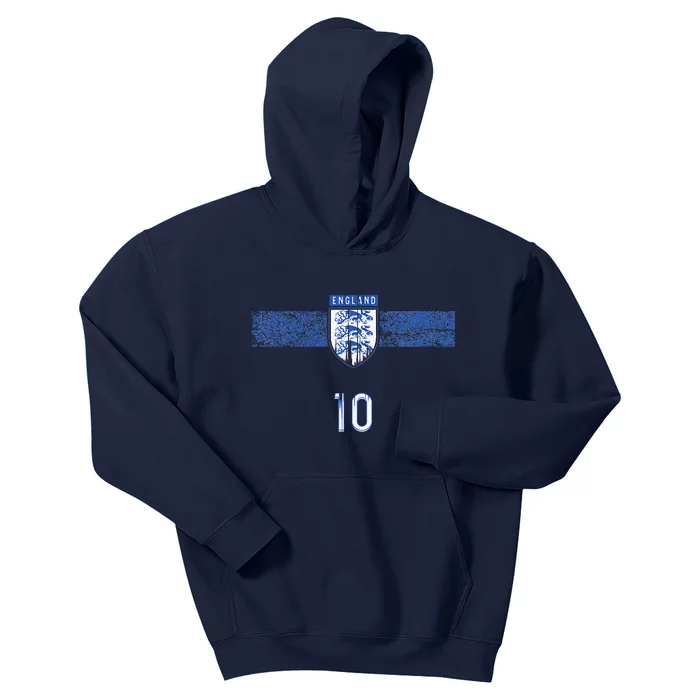 England Soccer Fans Jersey English Flag Football Lovers Kids Hoodie