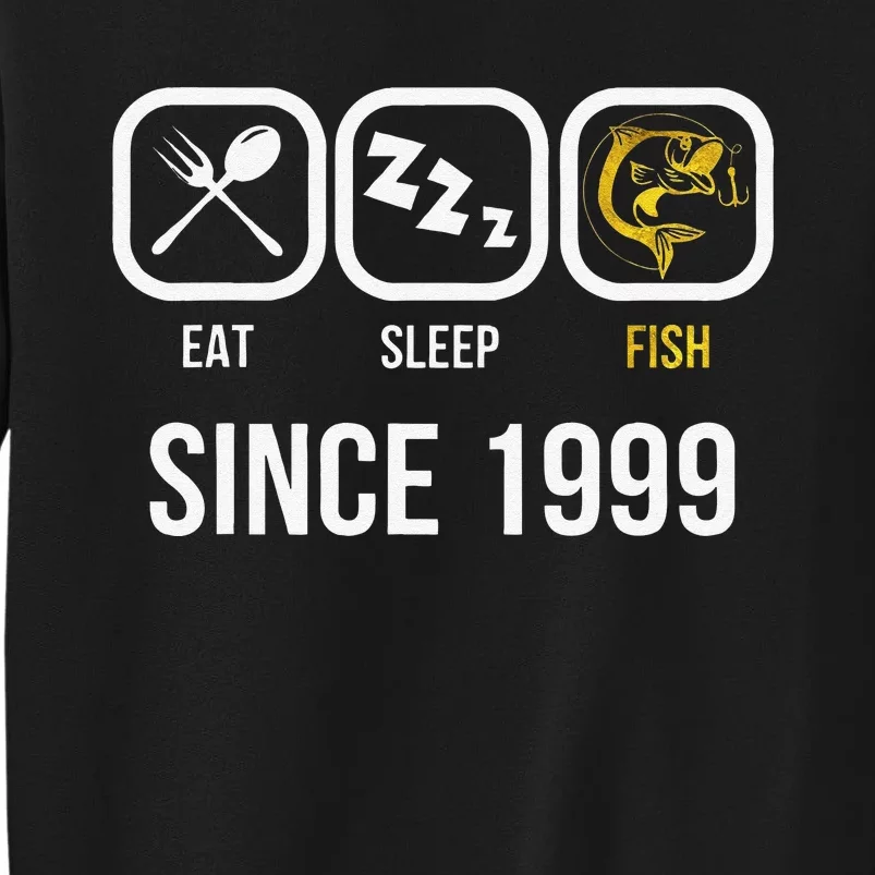 Eat Sleep Fish Since 1999 19th Birthday Fishing Tall Sweatshirt