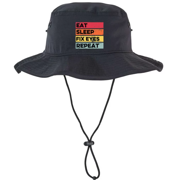 Eat Sleep Fix Funny Optometrist Optometry Optician Legacy Cool Fit Booney Bucket Hat