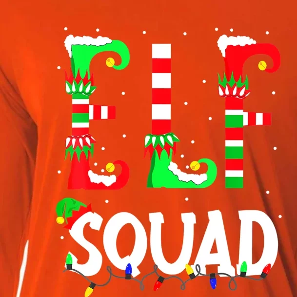 Elf Squad Funny Family Christmas Matching Pajamas Xmas Cooling Performance Long Sleeve Crew