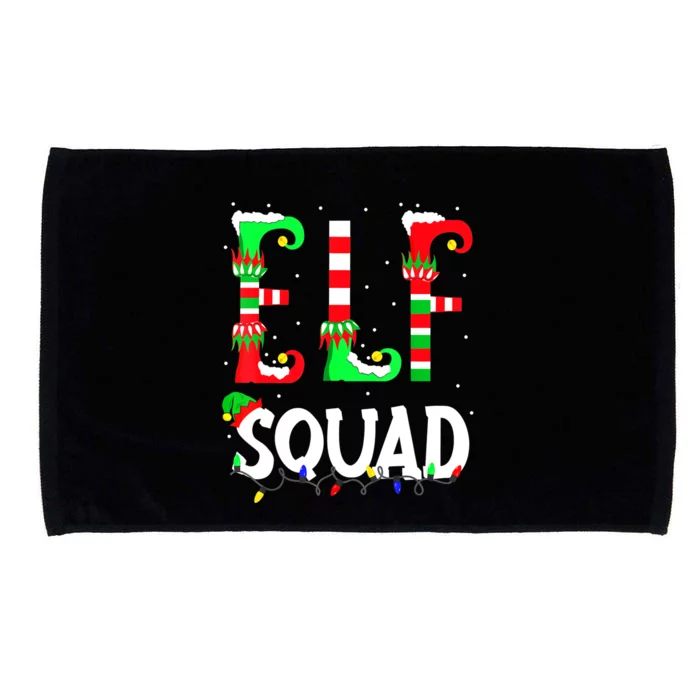 Elf Squad Funny Family Christmas Matching Pajamas Xmas Microfiber Hand Towel