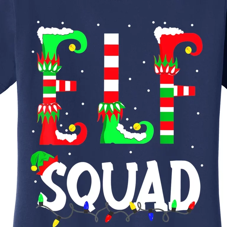 Elf Squad Funny Family Christmas Matching Pajamas Xmas Women's T-Shirt