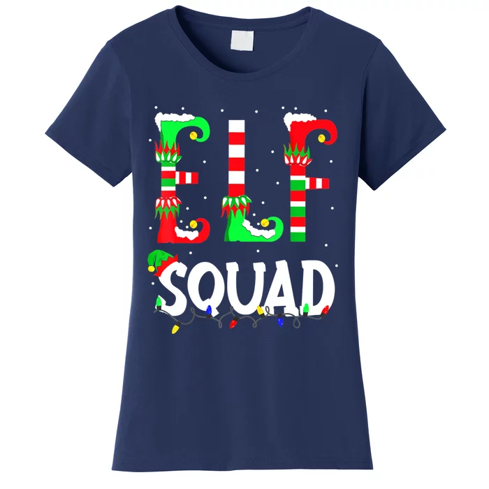 Elf Squad Funny Family Christmas Matching Pajamas Xmas Women's T-Shirt