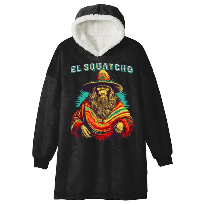 El Squatcho Funny Sasquatch Bigfoot Hooded Wearable Blanket