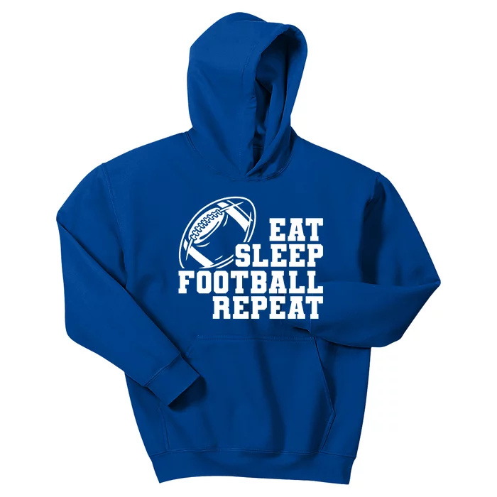 Eat Sleep Football Repeat Kids Hoodie