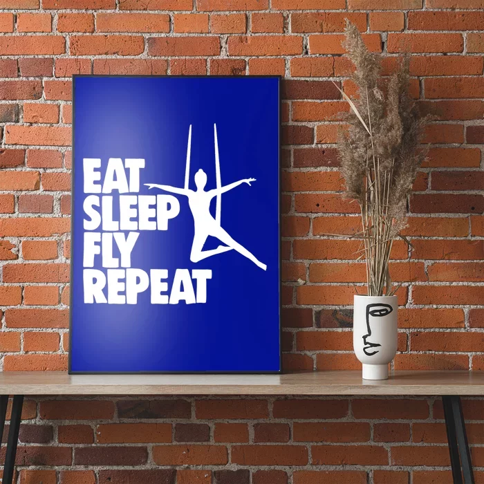 Eat Sleep Fly Repeat Aerial Funny Gift Aerial Skills Yoga Gift Poster