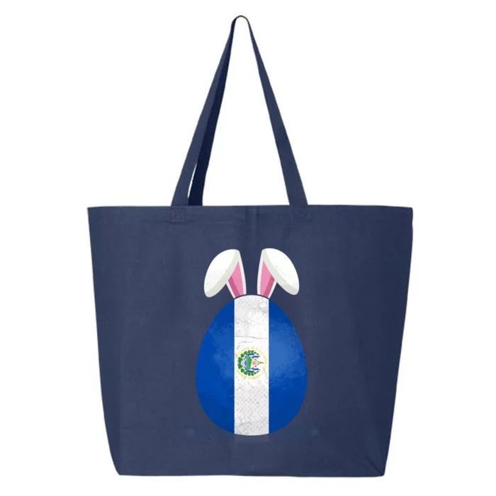 El Salvador Flag Egg Bunny Ears Salvadoran Easter Sunday Gift 25L Jumbo Tote