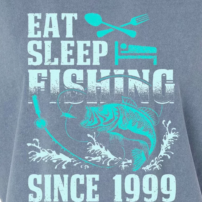 Eat Sleep Fishing Since 1999 18 Years Old Gift Garment-Dyed Women's Muscle Tee