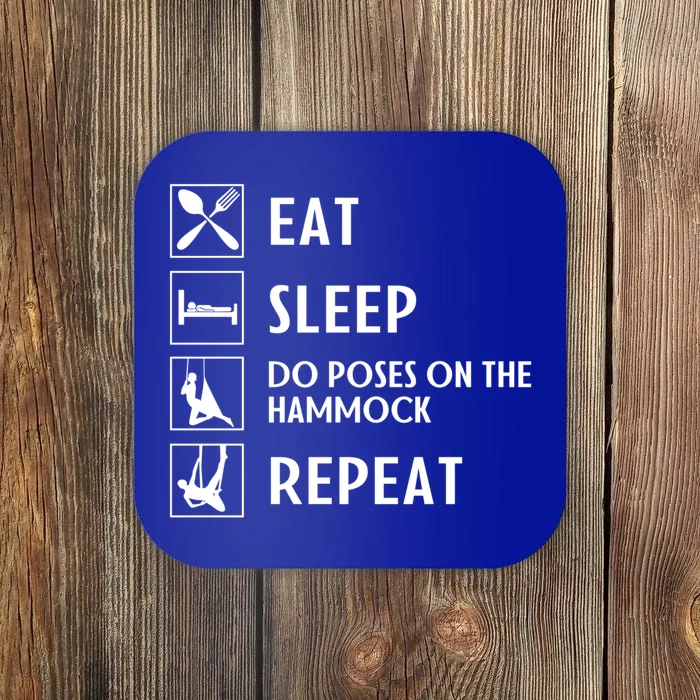 Eat Sleep Flying Yoga Repeat Aerial Yoga Humor Gift Coaster