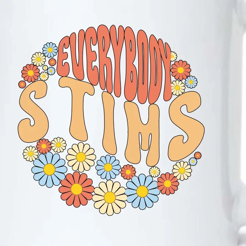 Everybody Stims Floral Retro Flower Black Color Changing Mug