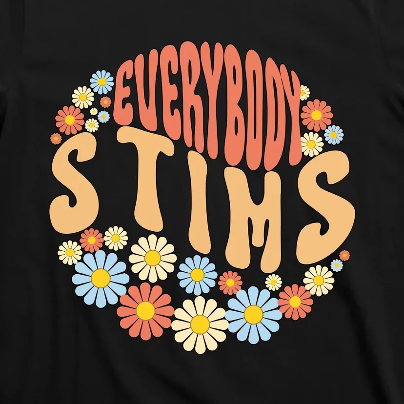 Everybody Stims Floral Retro Flower T-Shirt