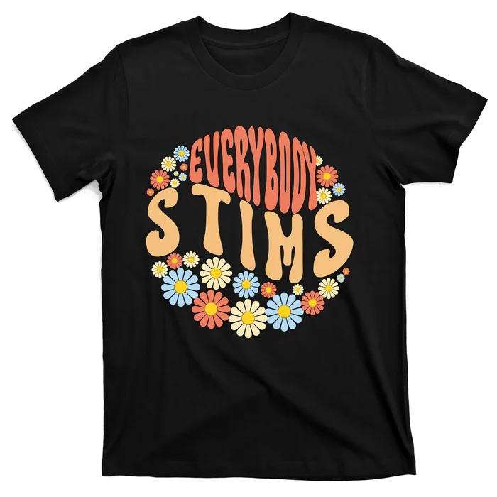 Everybody Stims Floral Retro Flower T-Shirt