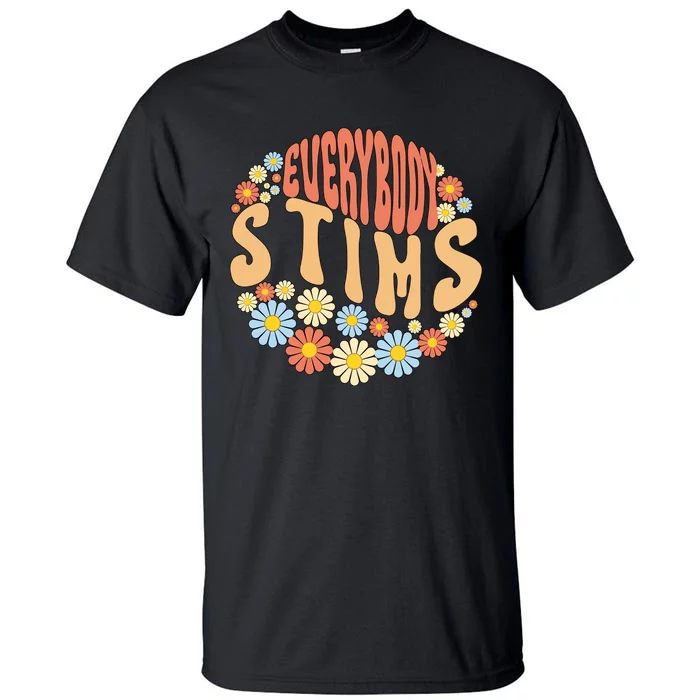 Everybody Stims Floral Retro Flower Tall T-Shirt