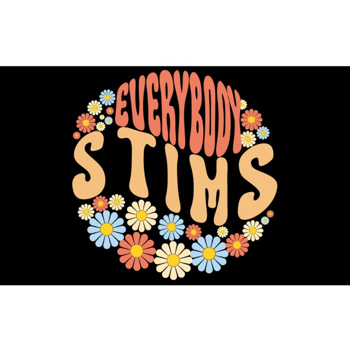 Everybody Stims Floral Retro Flower Bumper Sticker