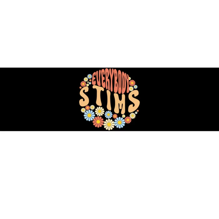 Everybody Stims Floral Retro Flower Bumper Sticker