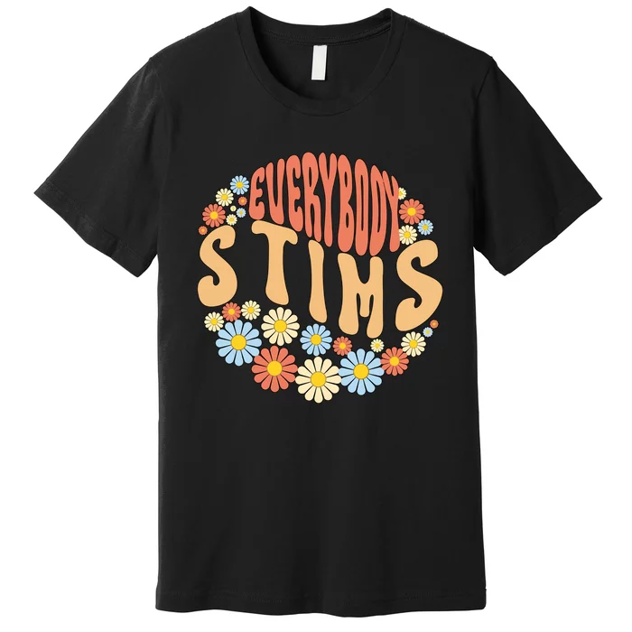 Everybody Stims Floral Retro Flower Premium T-Shirt