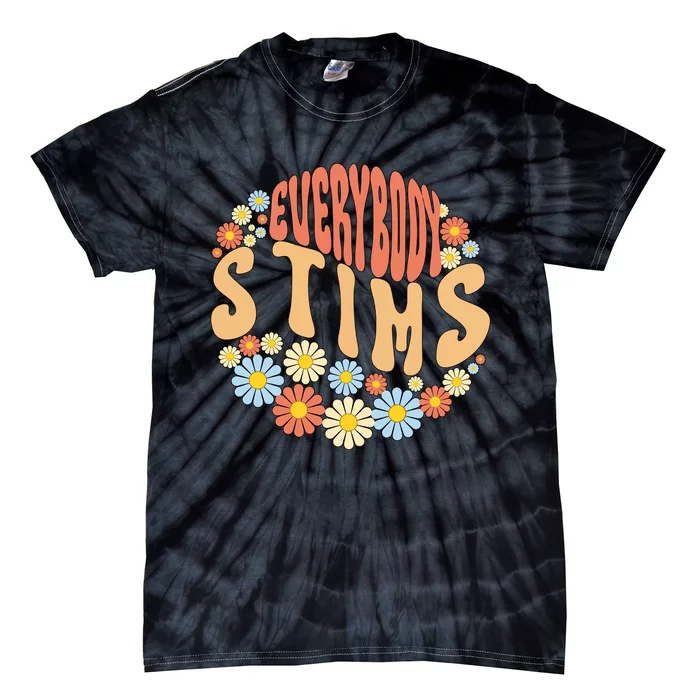 Everybody Stims Floral Retro Flower Tie-Dye T-Shirt