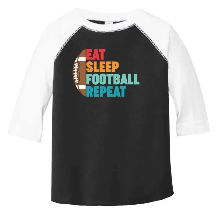 Eat Sleep Football Repeat For Teens Boy Girl Wo Toddler Fine Jersey T-Shirt