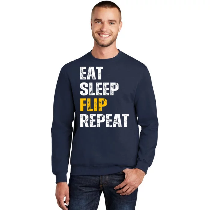 Eat Sleep Flip Repeat Funny Gymnastics Parkour Flipping Sweatshirt