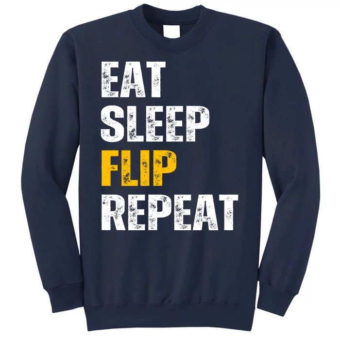 Eat Sleep Flip Repeat Funny Gymnastics Parkour Flipping Sweatshirt