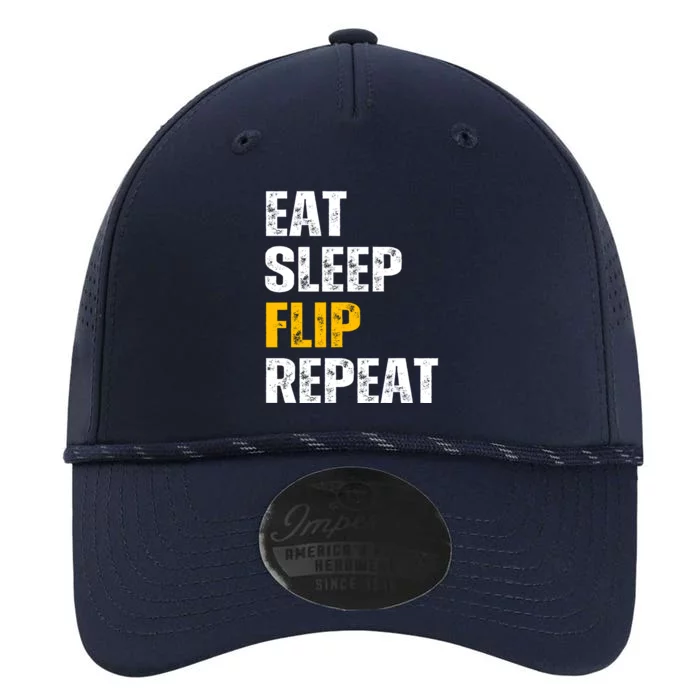 Eat Sleep Flip Repeat Funny Gymnastics Parkour Flipping Performance The Dyno Cap