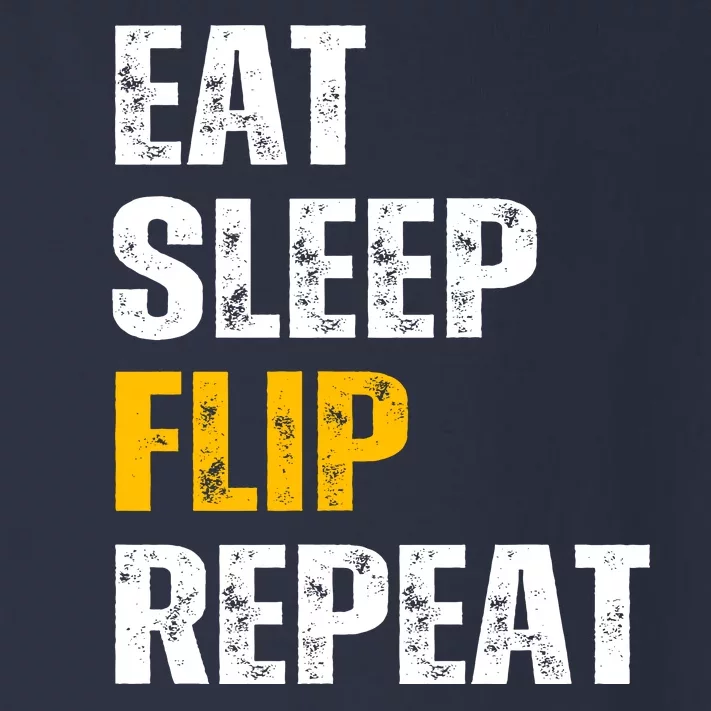 Eat Sleep Flip Repeat Funny Gymnastics Parkour Flipping Toddler Long Sleeve Shirt