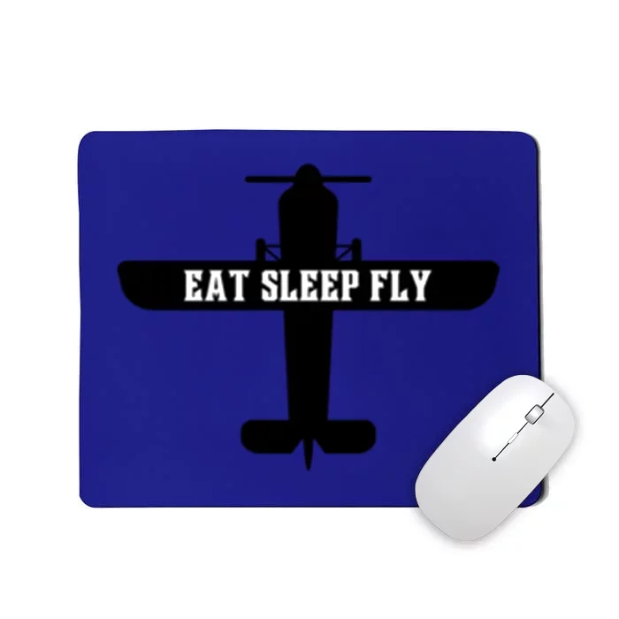 Eat Sleep Fly Pilot Outfit Airplane Runway Aviator Aviation Meaningful Gift Mousepad