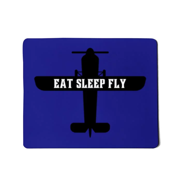 Eat Sleep Fly Pilot Outfit Airplane Runway Aviator Aviation Meaningful Gift Mousepad