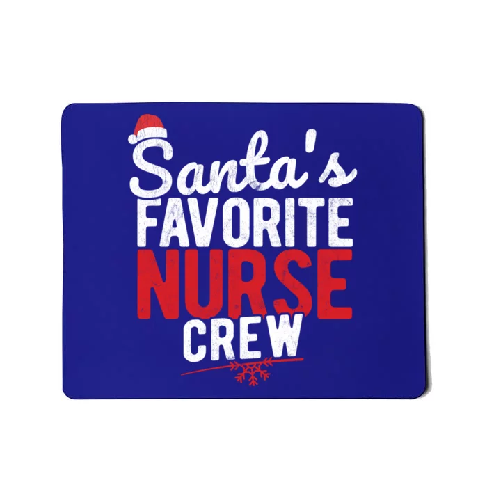 Elf Santa Favorite Nurse Crew December Christmas Funny Gift Mousepad