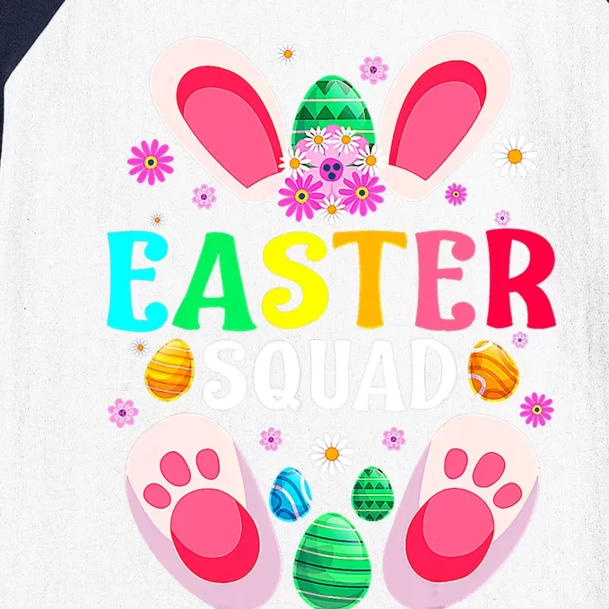 Easter Squad Family Matching Easter Day Bunny Egg Hunt Group Gift Baseball Sleeve Shirt