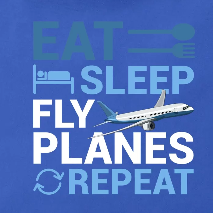 Eat Sleep Fly Planes Repeat Aviation Aircraft Flight Pilot Gift Zip Tote Bag