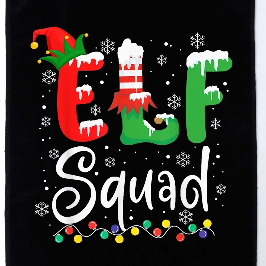 Elf Squad Funny Elf Family Christmas Matching Pajamas Xmas Platinum Collection Golf Towel