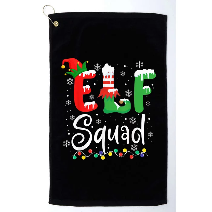 Elf Squad Funny Elf Family Christmas Matching Pajamas Xmas Platinum Collection Golf Towel