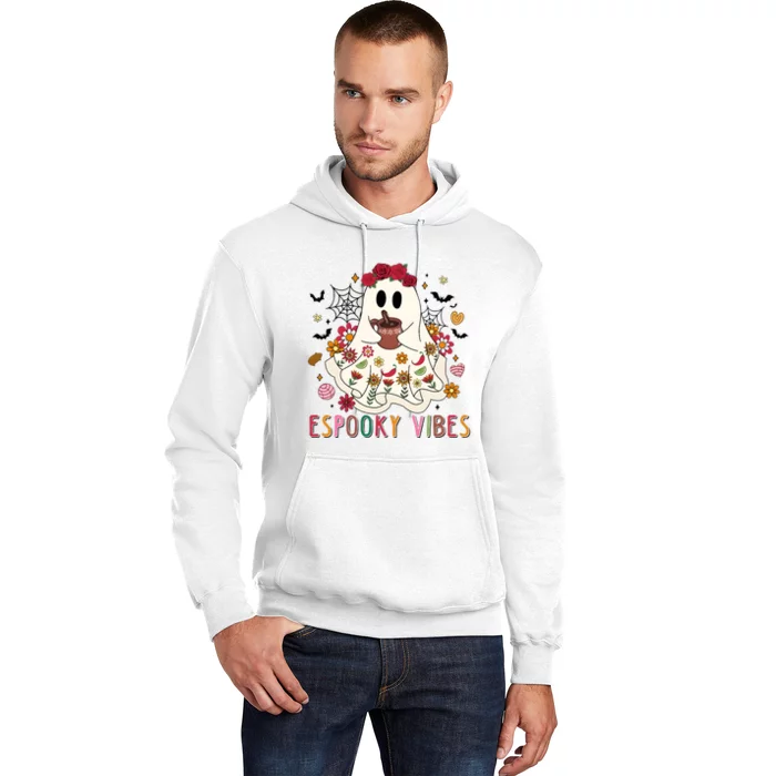 Espooky Season Floral Ghost Halloween Hoodie