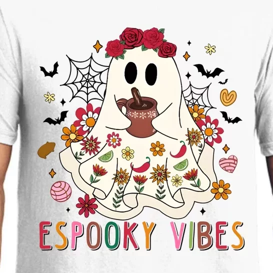 Espooky Season Floral Ghost Halloween Pajama Set