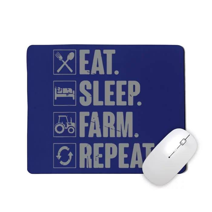 Eat Sleep Farm Repeat Funny Farmer Farming Gift Mousepad