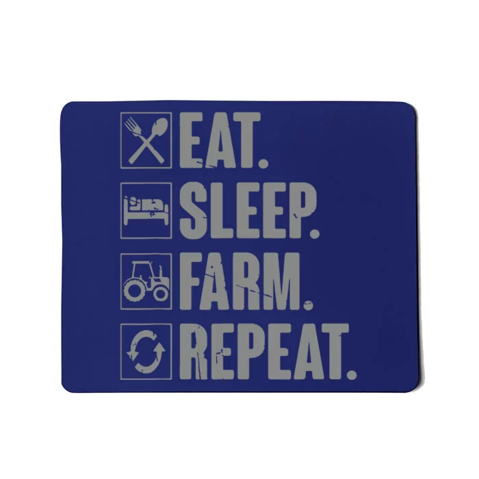 Eat Sleep Farm Repeat Funny Farmer Farming Gift Mousepad