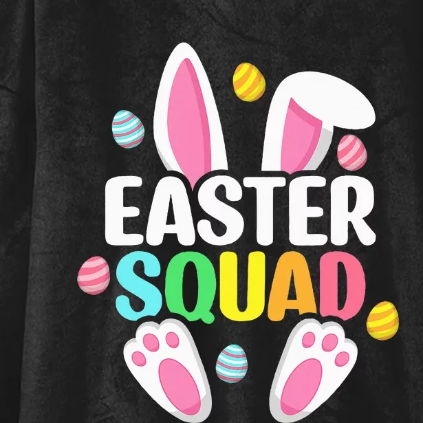 Easter Squad Family Matching Easter Day Bunny Egg Hunt Hooded Wearable Blanket