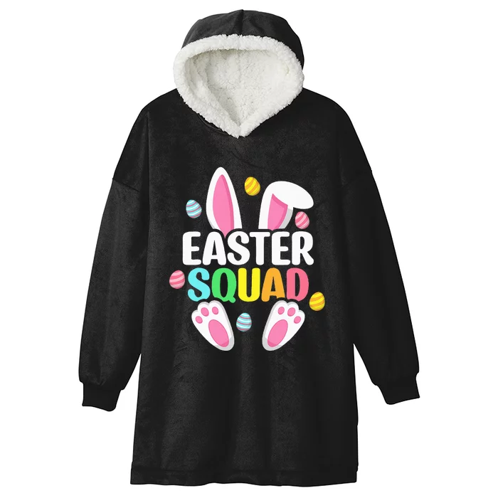 Easter Squad Family Matching Easter Day Bunny Egg Hunt Hooded Wearable Blanket