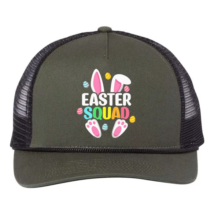 Easter Squad Family Matching Easter Day Bunny Egg Hunt Retro Rope Trucker Hat Cap