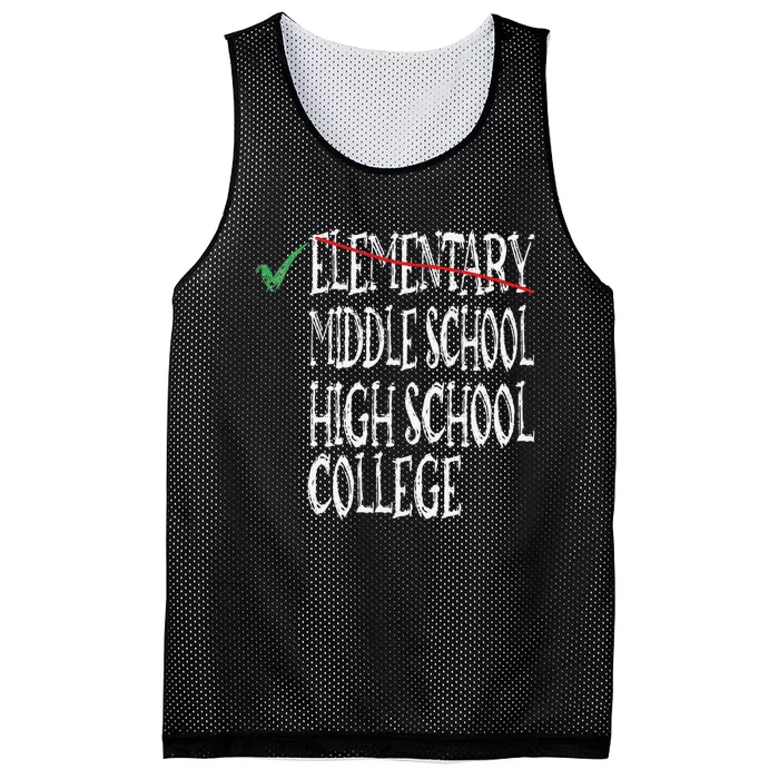 Elementary School Graduation 6th Grade Graduation Mesh Reversible Basketball Jersey Tank