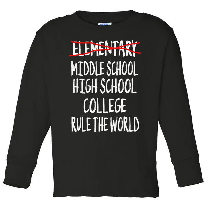 Elementary School Graduation Gifts 6th Grade Graduation Toddler Long Sleeve Shirt