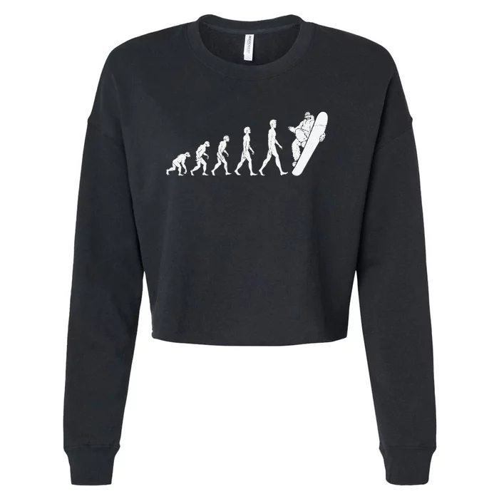 Evolution Snowboarding Great Gifts Snowboard Cropped Pullover Crew