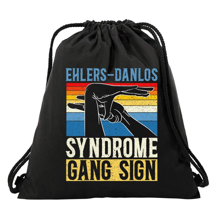 EhlersDanlos Syndrome Gang Sign EDS and HSD Awareness Month Drawstring Bag