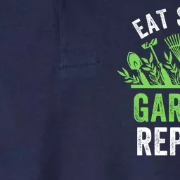 Eat Sleep Garden Repeat Funny Gardener Funny Plant Lover Funny Garden Lover Softstyle Adult Sport Polo